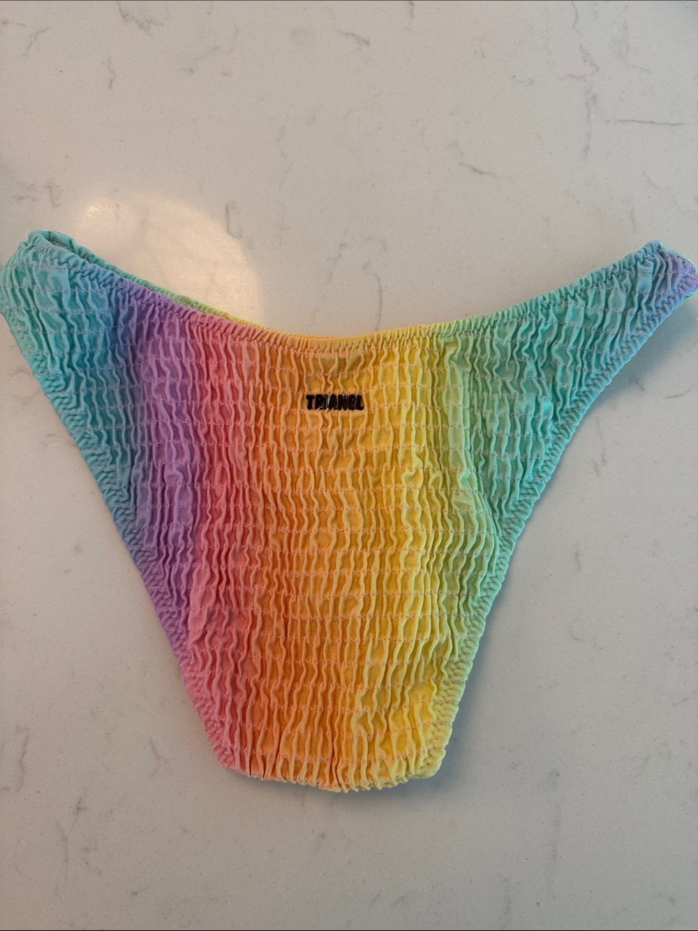 TRIANGL Rainbow ruched bikini, XS - Picture 3 of 6